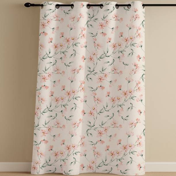 Ana 274 cm (9 ft) Long Door Cotton Room Darkening Curtain Single Curtain