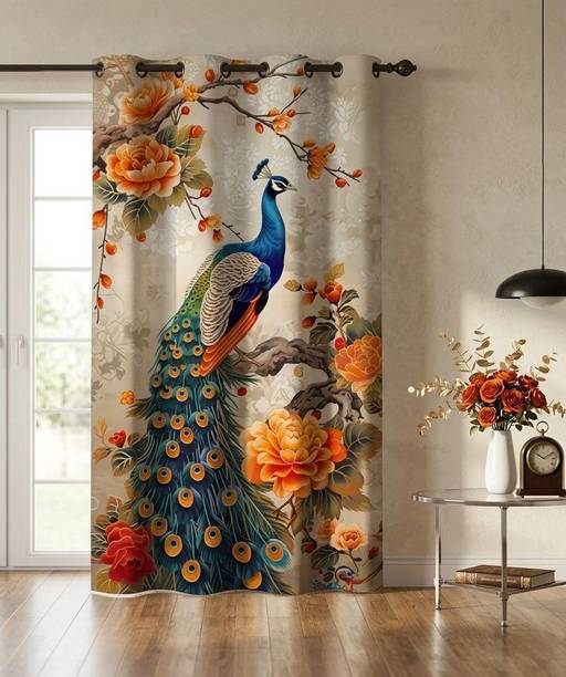 Golitraders 213 cm (7 ft) Door Polyester Room Darkening Curtain Single Curtain
