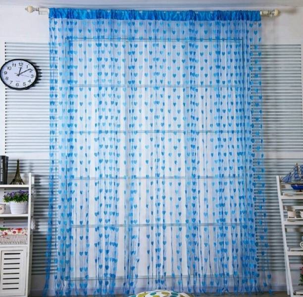 NIKITA ENTERPRISE 213 cm (7 ft) Door Polyester Semi Transparent Curtain Single Curtain