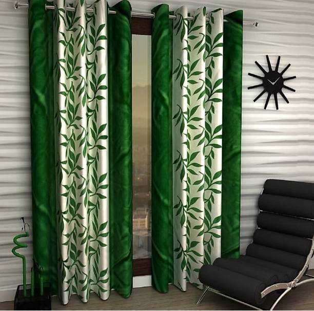 DTODEXPRESS 274.3 cm (9 ft) Polyester Semi Transparent Long Door Curtain (Pack Of 2)