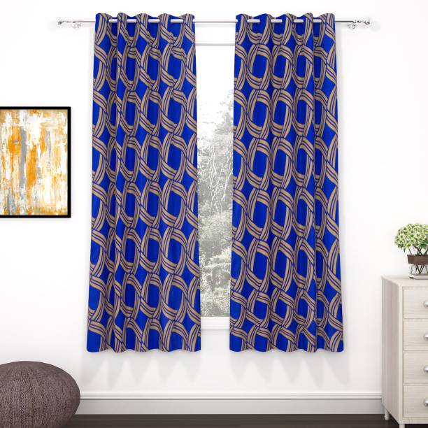 Story@home 152 cm (5 ft) Polyester Room Darkening Window Curtain (Pack Of 2)