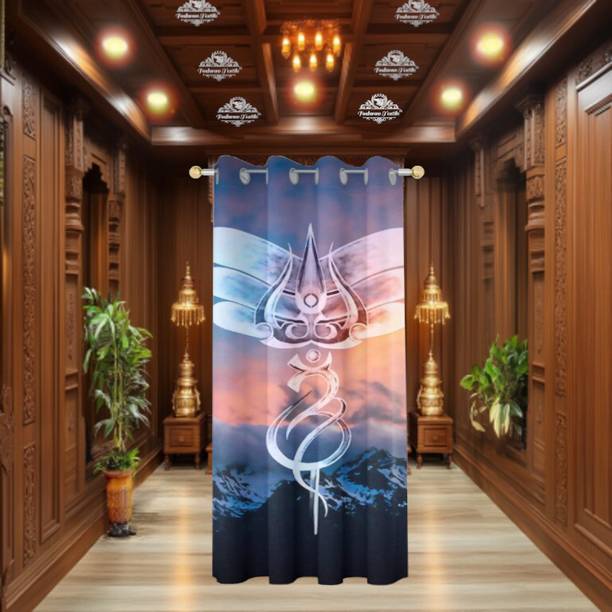 FOOFARAW TEXTILE 213 cm (7 ft) Door Polyester Room Darkening Curtain Single Curtain