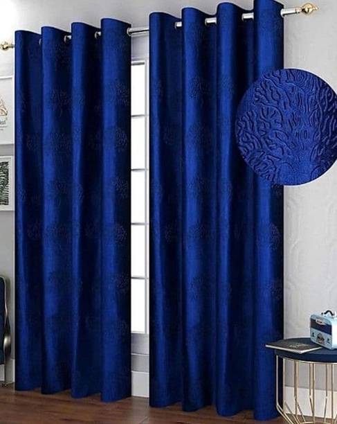 VEVIDHIENTERPRISES 152 cm (5 ft) Window Polyester Room Darkening Curtain (Pack Of 2)
