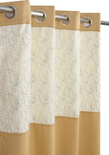 Home Stylish 274 cm (9 ft) Long Door Silk Blackout Curtain Single Curtain