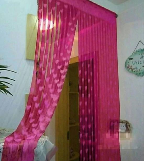 NIKITA ENTERPRISE 213 cm (7 ft) Polyester Semi Transparent Door Curtain Single Curtain