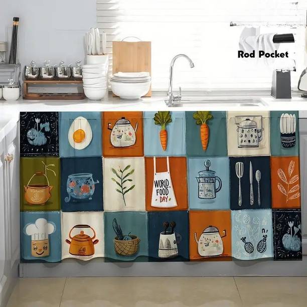 ANSHMJIMN 150 cm (5 ft) Window Satin Blackout Curtain Single Curtain