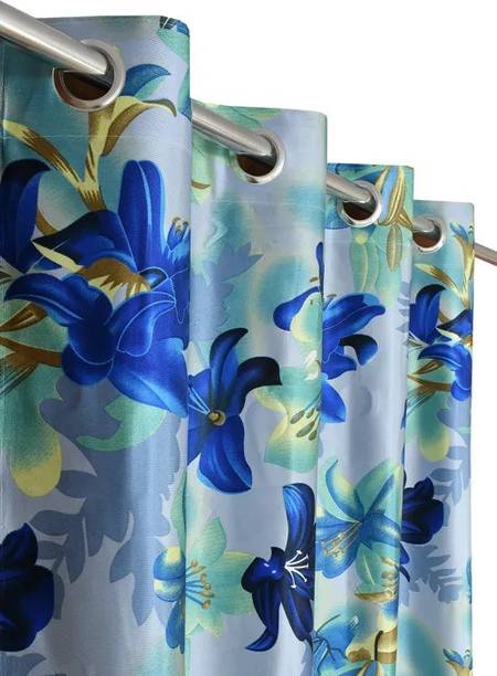 SIRJANHAAR 213 cm (7 ft) Polyester Room Darkening Door Curtain (Pack Of 2)