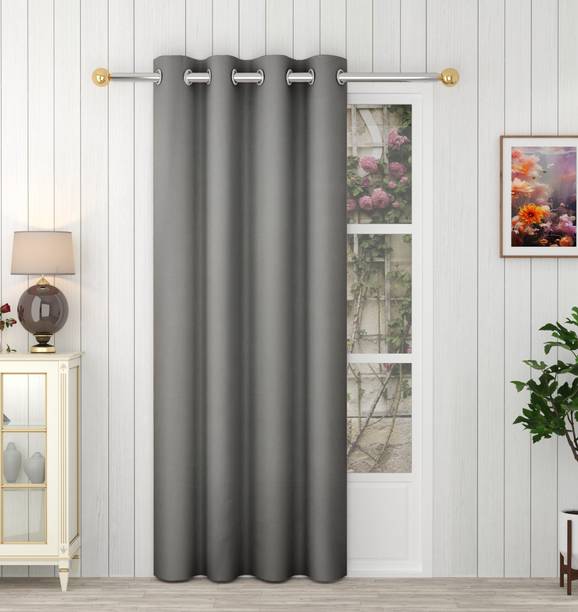 Panipat Textile Hub 213 cm (7 ft) पॉलिएस्टर दरवाज़ा पर्दा एक पर्दा