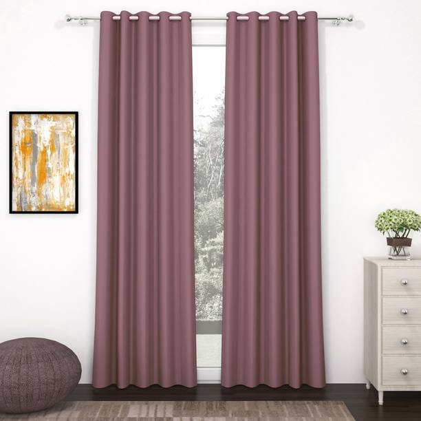 Story@home 242 cm (8 ft) Shower Polyester, Silk Blackout Curtain (Pack Of 2)
