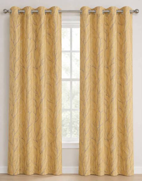shopgallery 214 cm (7 ft) Door Polyester Room Darkening Curtain (Pack Of 2)