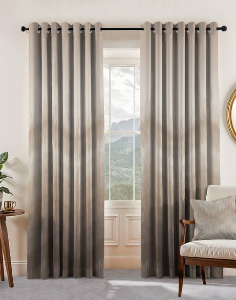 Casableu 274.32 cm (9 ft) Long Door Polyester Blackout Curtain (Pack Of 2)
