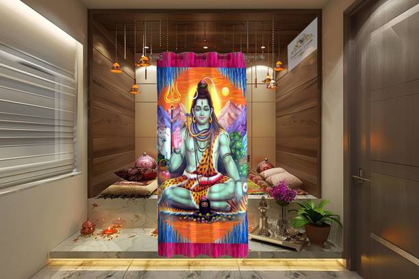 FOOFARAW TEXTILE 274 cm (9 ft) Long Door Polyester Room Darkening Curtain Single Curtain