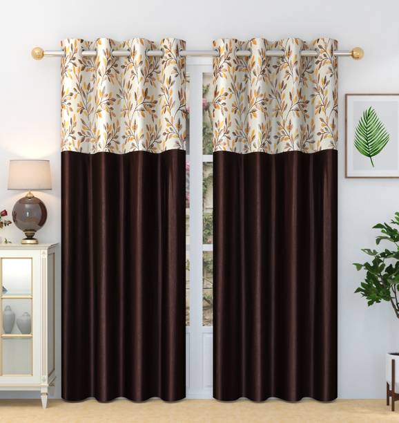 Homefab India 274.32 cm (9 ft) Polyester Room Darkening Long Door Curtain (Pack Of 2)