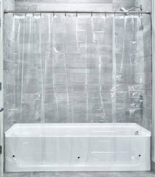 SHAVIN 224 cm (7 ft) Door PVC Transparent Curtain Single Curtain