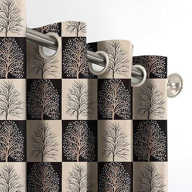 BLESSINGS 274.32 cm (9 ft) Long Door Polyester Room Darkening Curtain Single Curtain