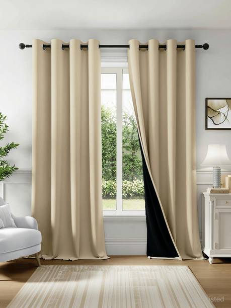 HOMEMONDE 274.32 cm (9 ft) Long Door Polyester Blackout Curtain (Pack Of 2)