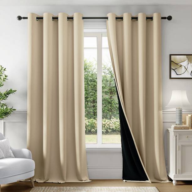 HOMEMONDE 274.32 cm (9 ft) Long Door Polyester Blackout Curtain (Pack Of 2)