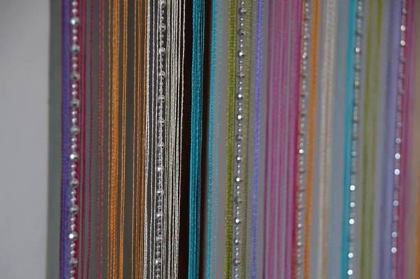 PINDIA 213.36 cm (7 ft) Polyester Semi Transparent Door Curtain Single Curtain