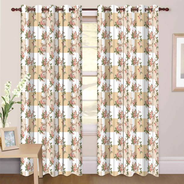 kanhadecor 274 cm (9 ft) Long Door Polyester Room Darkening Curtain (Pack Of 2)