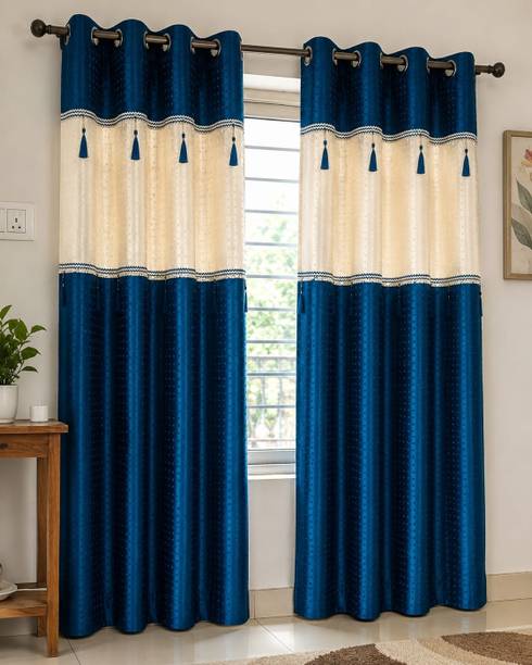 bharatretail 214 cm (7 ft) Door Polycotton Room Darkening Curtain Single Curtain