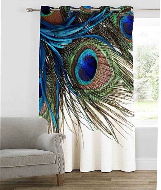 Flamant 152 cm (5 ft) Window Velvet Semi Transparent Curtain Single Curtain