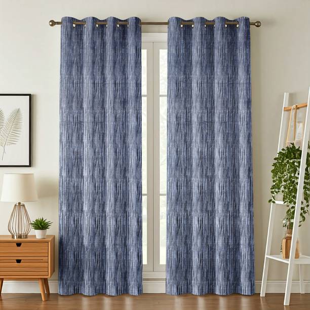 Kraftiq Homes 152 cm (5 ft) Polyester Room Darkening Window Curtain (Pack Of 2)