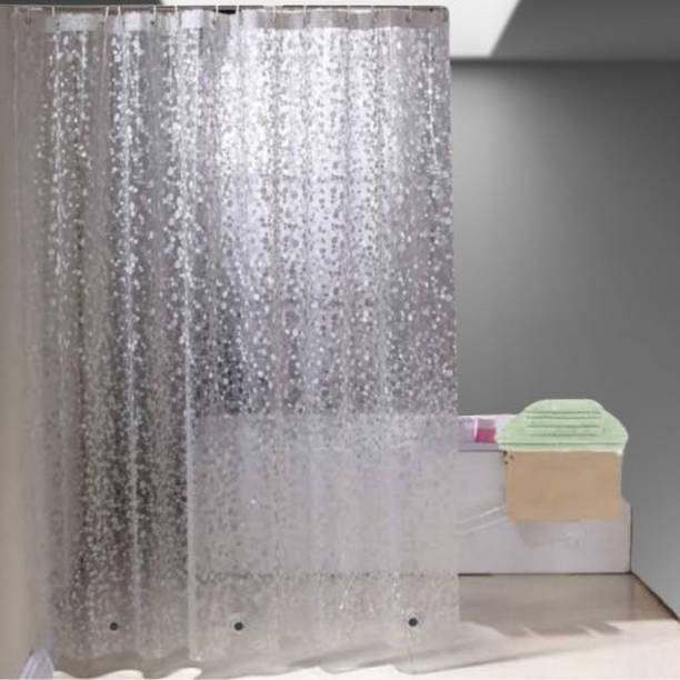 Home Ark 213 cm (7 ft) Door Polyester Semi Transparent Curtain Single Curtain