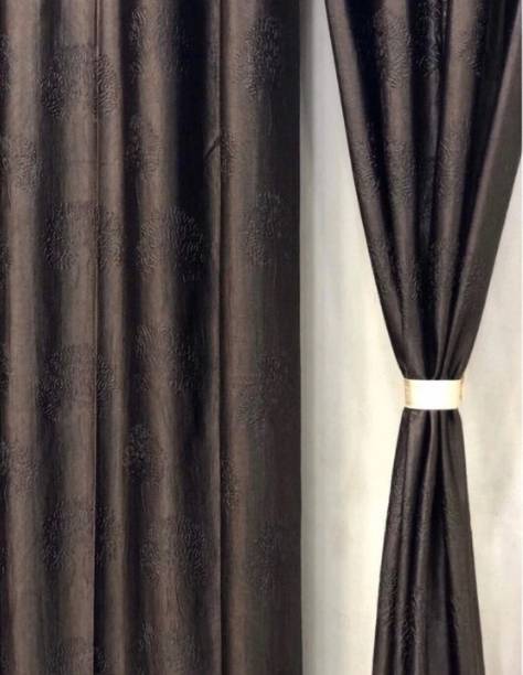 LA MANTTA 213 cm (7 ft) Door Polyester Room Darkening Curtain (Pack Of 2)