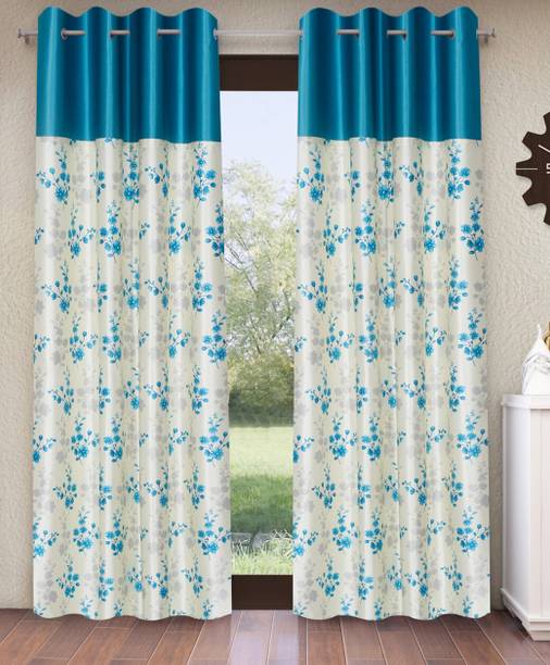 Home Sizzler 213 cm (7 ft) Polyester Semi Transparent Door Curtain (Pack Of 2)