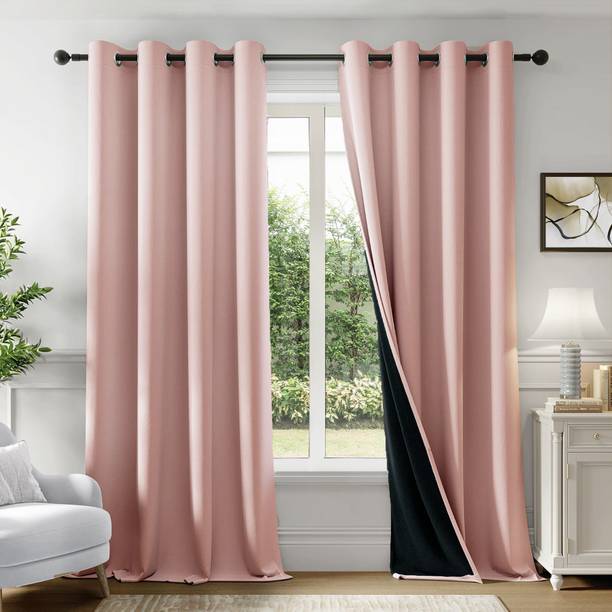HOMEMONDE 152.4 cm (5 ft) Window Polyester Blackout Curtain (Pack Of 2)