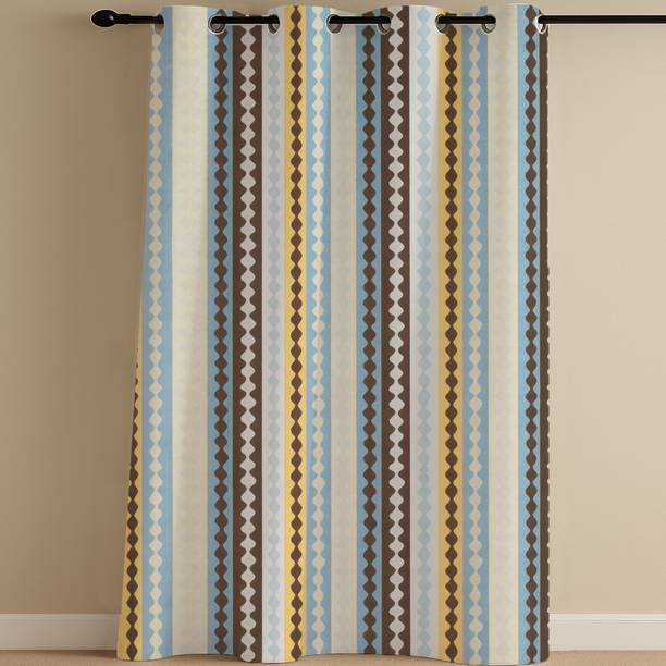 AKLTEXTILES 274 cm (9 ft) Long Door Cotton Room Darkening Curtain Single Curtain