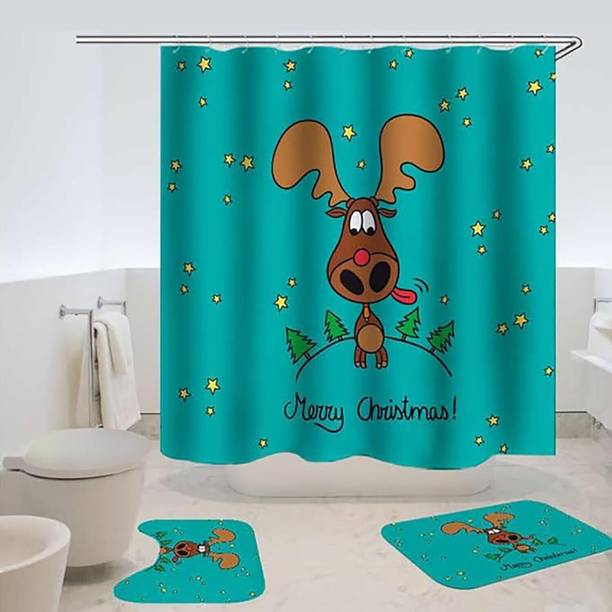 KUBER INDUSTRIES 180 cm (6 ft) Shower Polyester Blackout Curtain Single Curtain