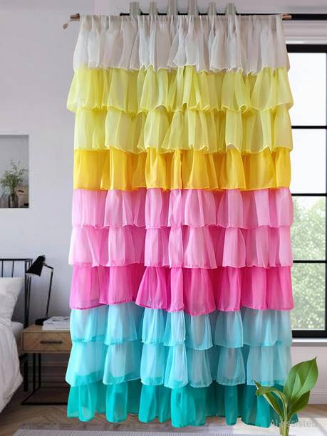 NYSARG 150 cm (5 ft) Window Polyester Semi Transparent Curtain Single Curtain