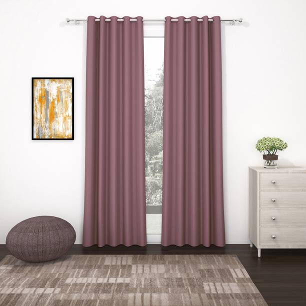 Story@home 242 cm (8 ft) Shower Polyester, Silk Blackout Curtain Single Curtain