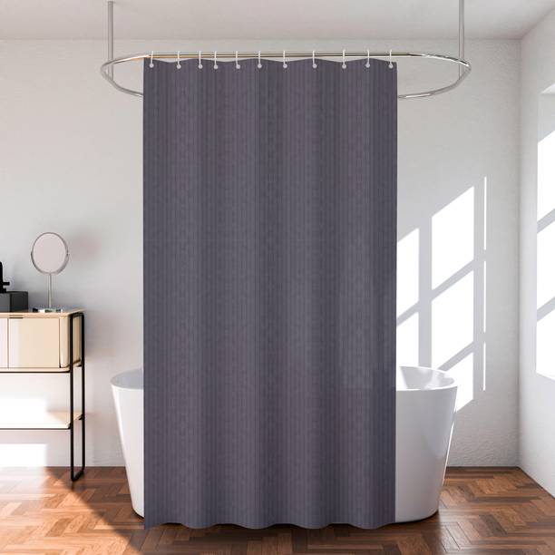 KUBER INDUSTRIES 214 cm (7 ft) Shower PVC Semi Transparent Curtain Single Curtain
