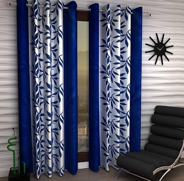 DTODEXPRESS 213.3 cm (7 ft) Polyester Semi Transparent Door Curtain (Pack Of 2)