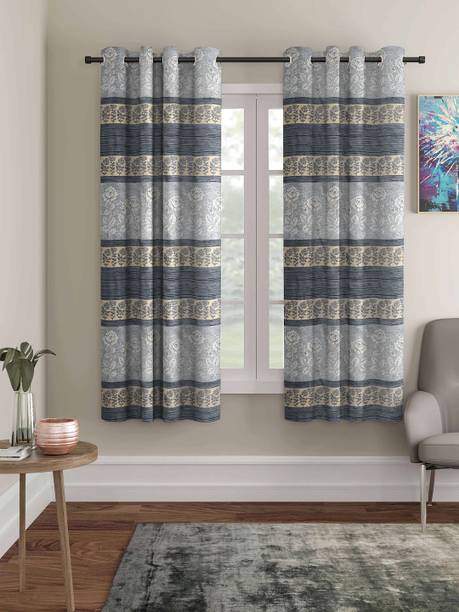 Eric London 152 cm (5 ft) Polyester Room Darkening Window Curtain (Pack Of 2)