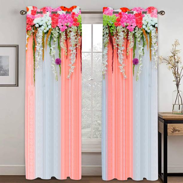 ABPLARGEST 274 cm (9 ft) Long Door Polycotton Room Darkening Curtain (Pack Of 2)