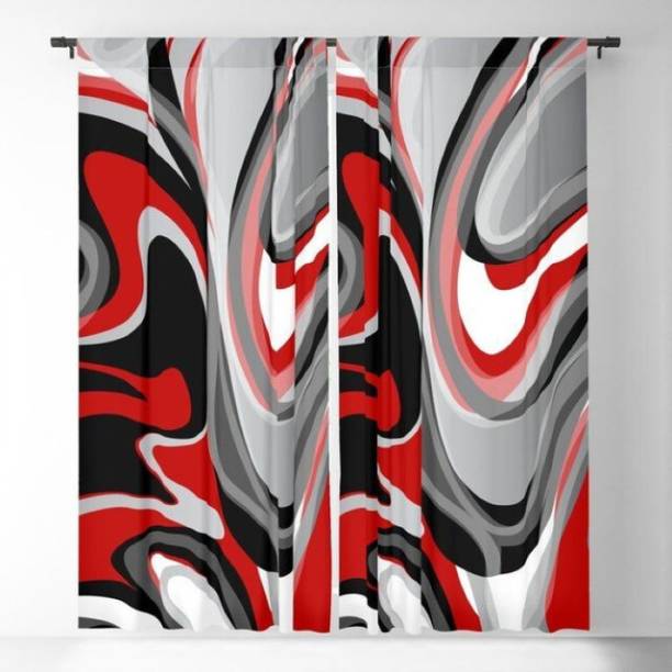SJV 214 cm (7 ft) Polyester Room Darkening Door Curtain (Pack Of 2)