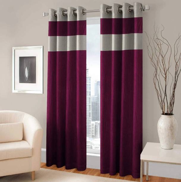 Brand Roots 214 cm (7 ft) Polyester Room Darkening Door Curtain (Pack Of 2)