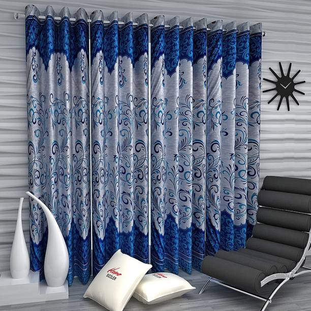 Home Sizzler 214 cm (7 ft) Polyester Semi Transparent Door Curtain (Pack Of 4)