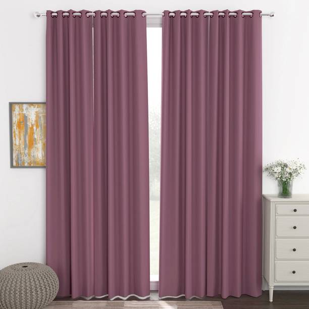 Story@home 275 cm (9 ft) Long Door Polyester, Silk Blackout Curtain (Pack Of 4)