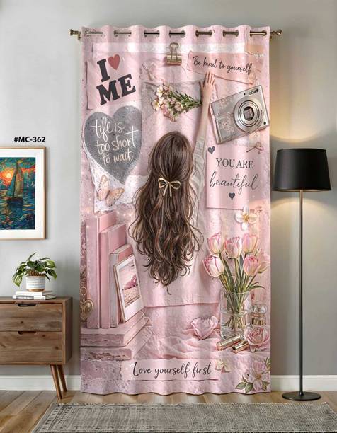 JAGDISH ENTERPRISE 214 cm (7 ft) Window Polyester Room Darkening Curtain Single Curtain