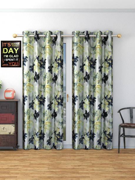 DTODEXPRESS 152.4 cm (5 ft) Polyester Semi Transparent Window Curtain (Pack Of 2)