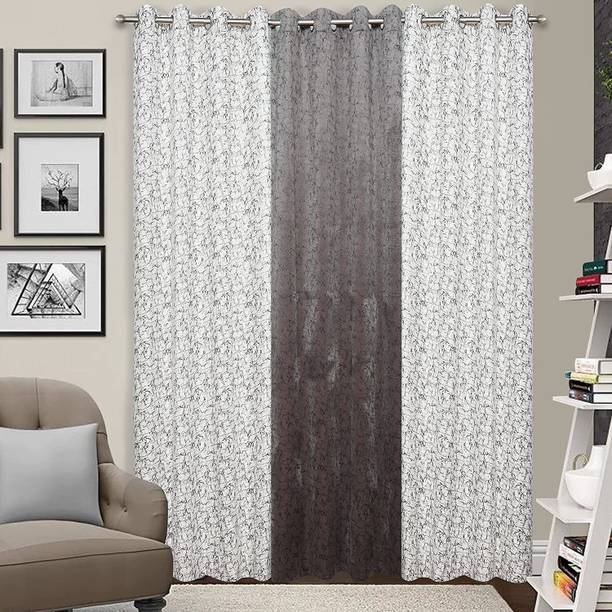 Flipkart SmartBuy 214 cm (7 ft) Velvet Room Darkening Door Curtain (Pack Of 3)