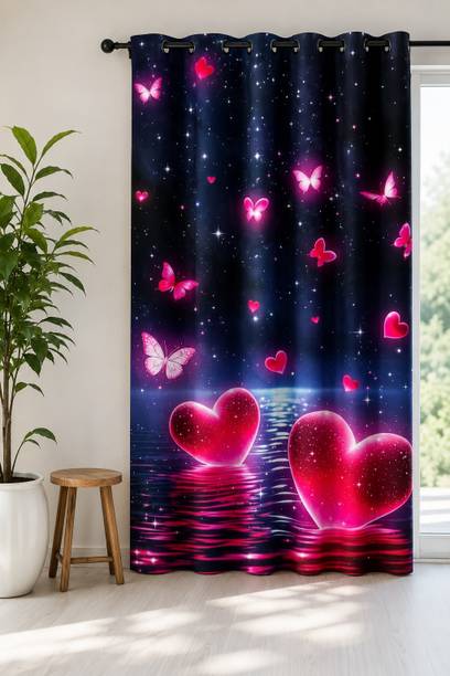 Dream Prints 153 cm (5 ft) Window Polyester Room Darkening Curtain Single Curtain