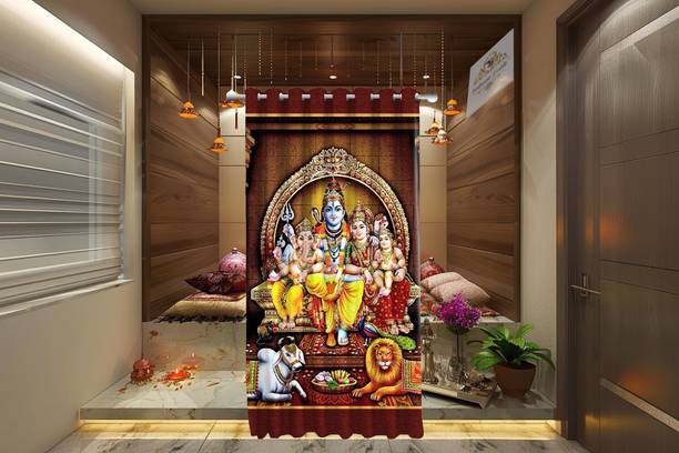 FOOFARAW TEXTILE 274 cm (9 ft) Long Door Polyester Room Darkening Curtain Single Curtain