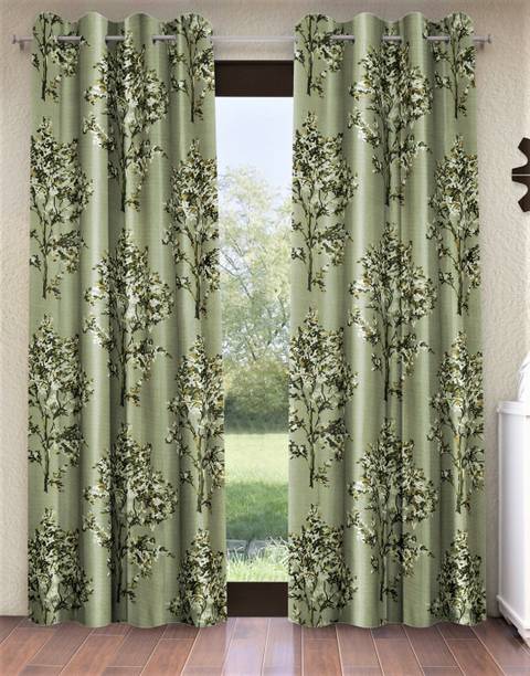 Fashion String 213 cm (7 ft) Polyester Semi Transparent Door Curtain (Pack Of 2)