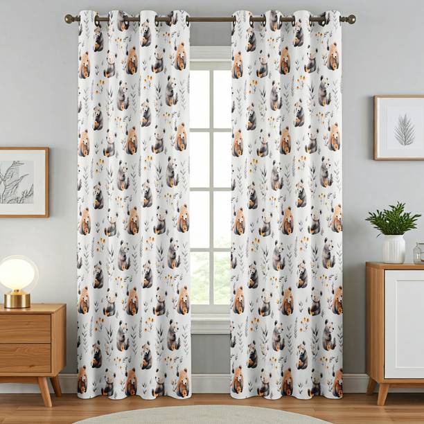 CARLTON LONDON 274 cm (9 ft) Polyester Blackout Long Door Curtain (Pack Of 2)