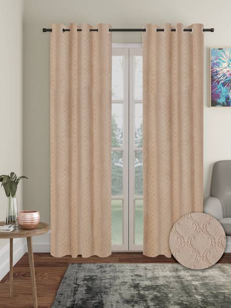 Cortina 270 cm (9 ft) Long Door Velvet Room Darkening Curtain (Pack Of 2)